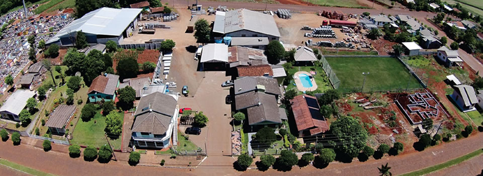 Foto aérea da empresa